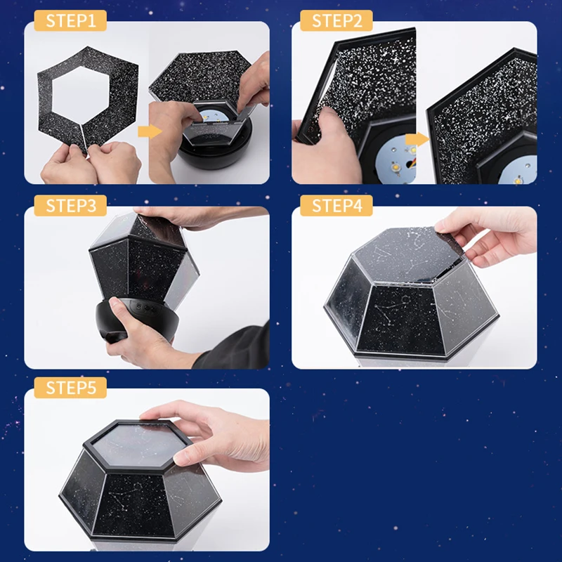 

Newly Bright Starry Sky Projector Remote Control Rotating Star Light Projection Night Light