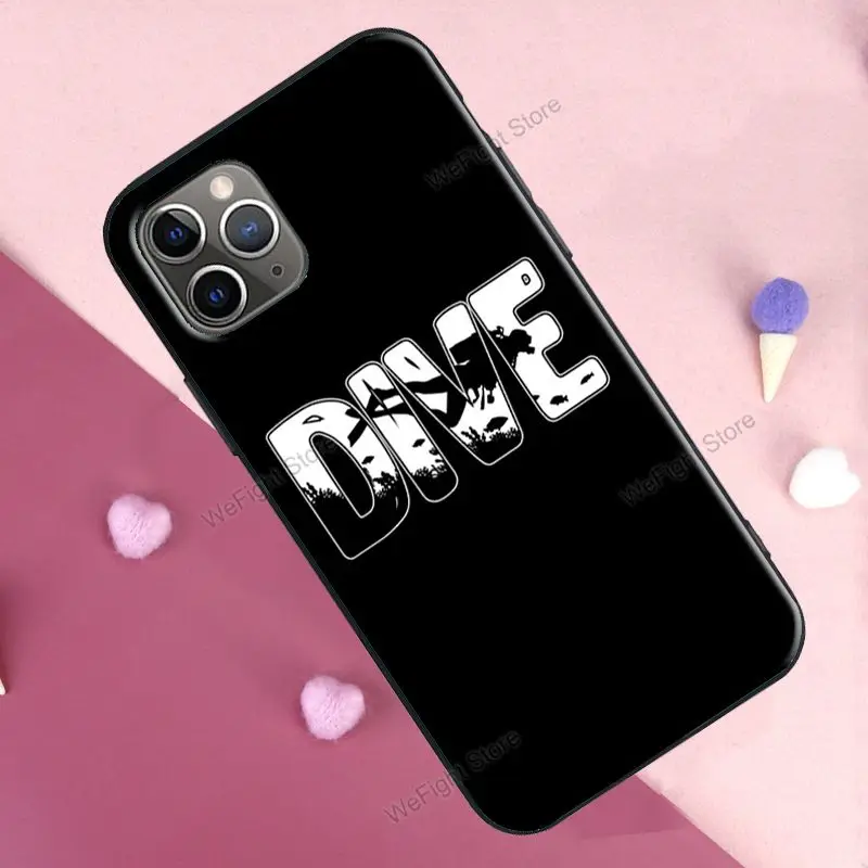 Чехол для дайвинга с аквалангом iPhone 11 12 13 Pro Max mini XR X XS 5S 6S 7 8 Plus SE 2020 | Мобильные