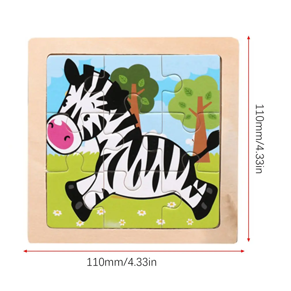 

Mini Size Kids Toy Wood Puzzle Wooden 3D Puzzle Jigsaw For Children Baby Cartoon Animal Traffic Puzzles Educational Toy