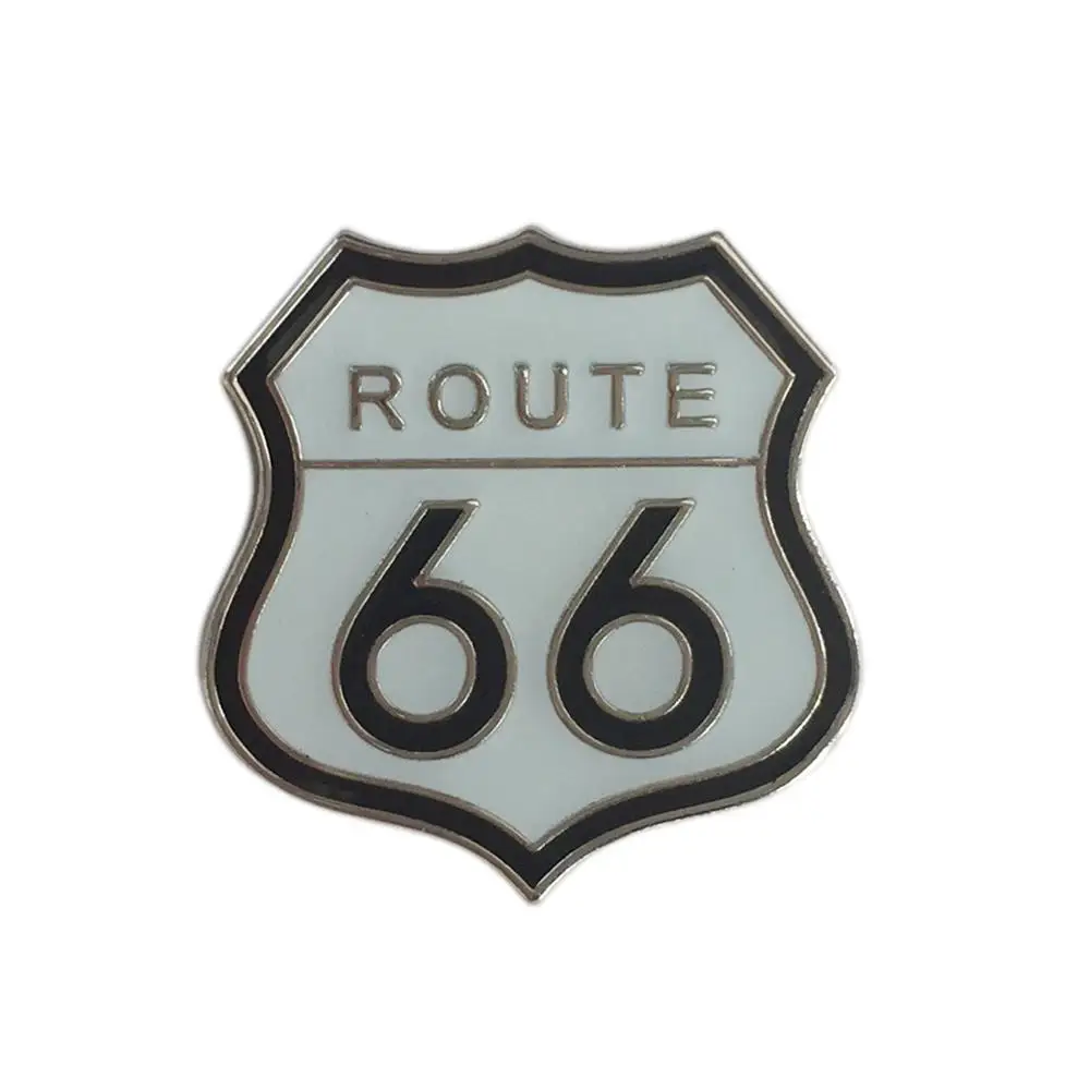 Route 66 Крутой велосипед электромобиль автобус брошь планетарный космический корабль авиационный значок мультфильм горячий шар лацкан булавка(2 шт./партия - Цвет: Route 66