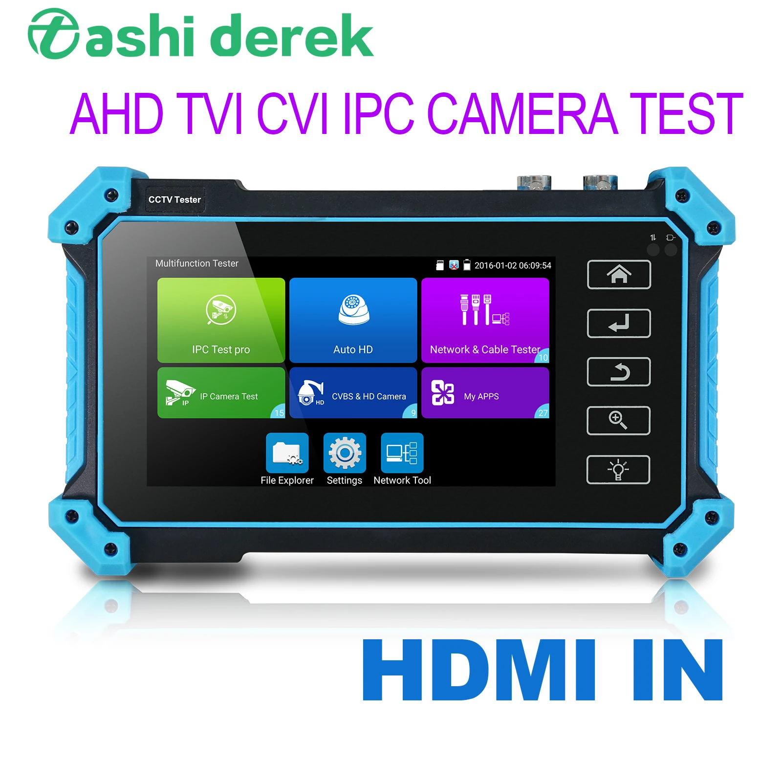 5 дюймов Cctv Камера Тесты er монитор 8mp Ahd Tvi Cvi IPC Поддержка Ip Rj45 Tdr кабель