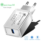 USB зарядное устройство Quick Charge 3,0 EU вилка Быстрая зарядка дорожный настенный адаптер для iPhone 11 XR Samsung S20 планшеты мобильный телефон зарядное устройство