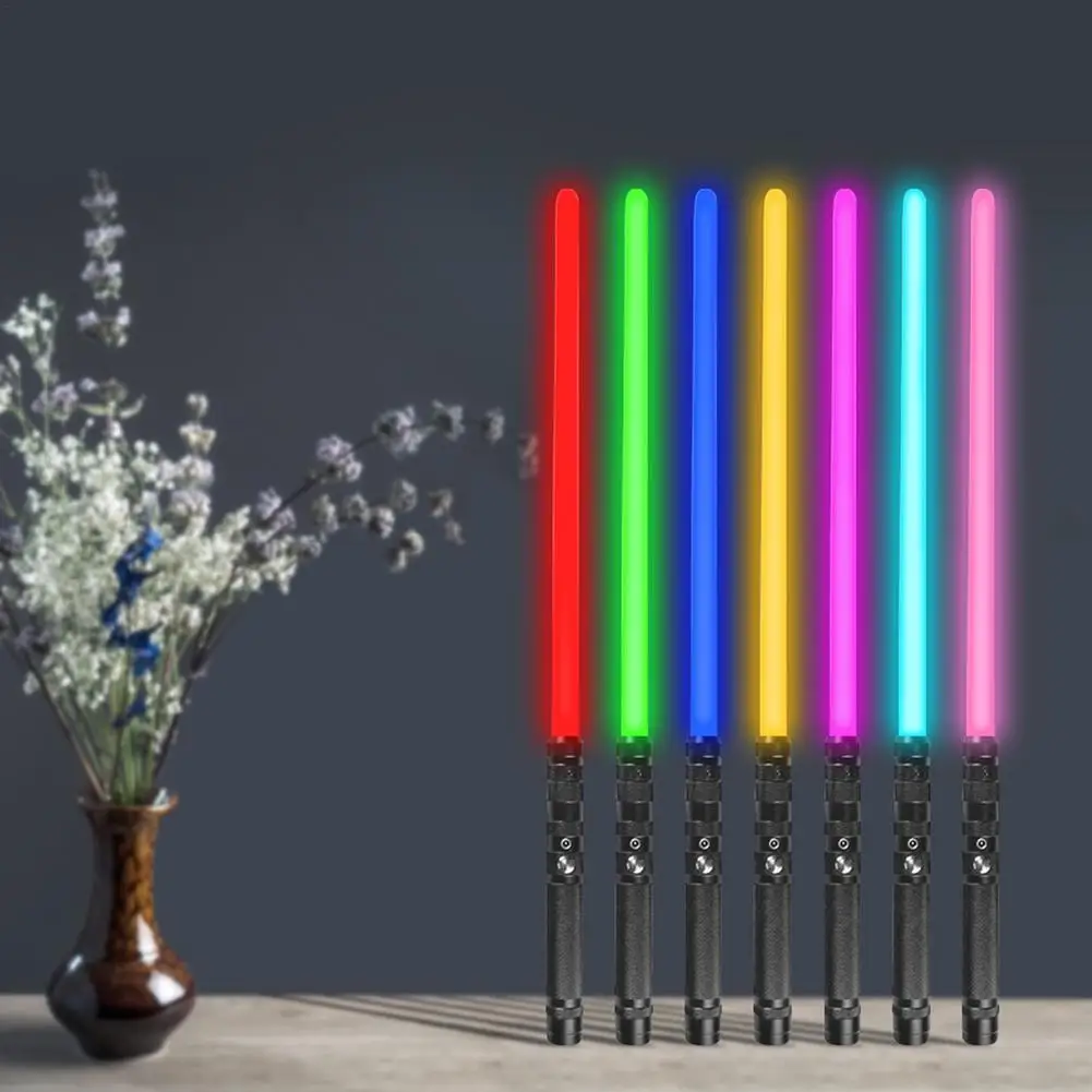 Sable de luz de empu&ntilde;adura de Metal para adultos y ni&ntilde;os, sable l&aacute;ser de duelos pesados, 12 colores, simulaci&oacute;n de sonido, regalos de Navidad, Cosplay-1