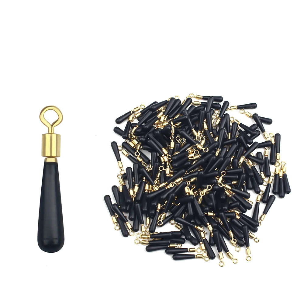 50/100 шт./лот рыболовная леска поплавки для рыбалки Медная головка резиновый