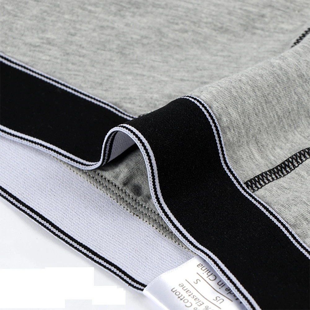 

TOQUCL Fashion Lines Long Underwear Men Boxershorts High Stretch Large Size Male Cotton Comfort Wide Waistband Boxers Hombre