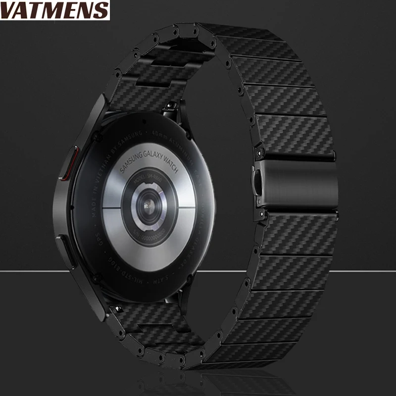 

20mm 22mm watch Strap For Samsung Watch 4 Classic 46mm 42mm Active 2 carbon fiber kevlar Bracelet galaxy watch 4 44mm 40mm Strap