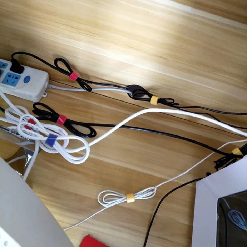 Самоклеящиеся Многоразовые Кабельные стяжки нейлоновая застежка липучка