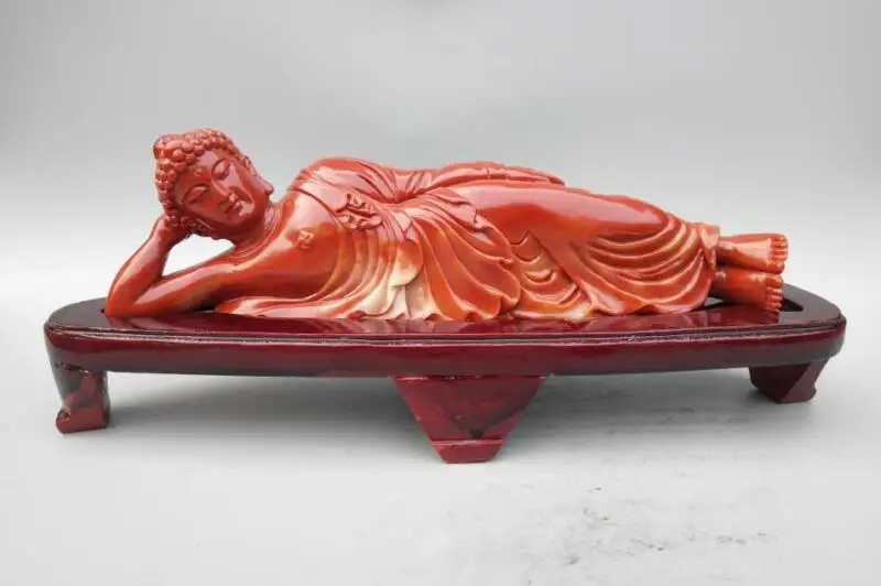 

China Shoushan Stone Sakyamuni Sleep Buddha Statue