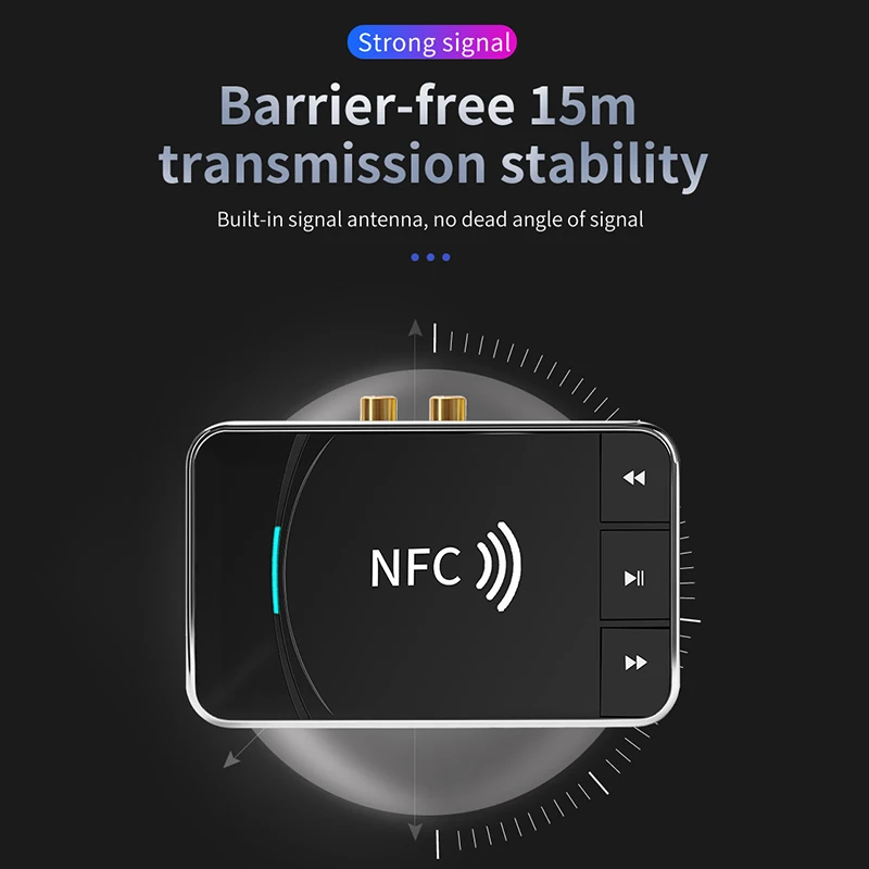 

Wireless Bluetooth 5.0 Receiver Transmitter Support NFC+U Disk For DVD Player HD Hard Disk Player TV CD Player Game Player