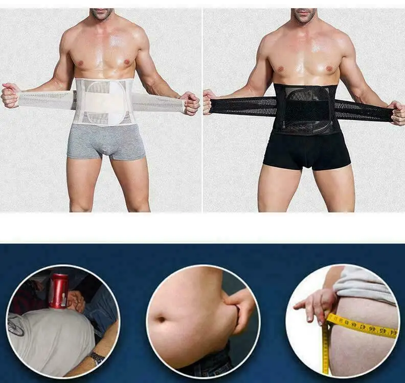 

Men Body Shaper Slimming Waist Trimmer Belt Corset Belly Fat Tummy Control Stomach Girdle Modeling Belts Waist Trainer Bustiers