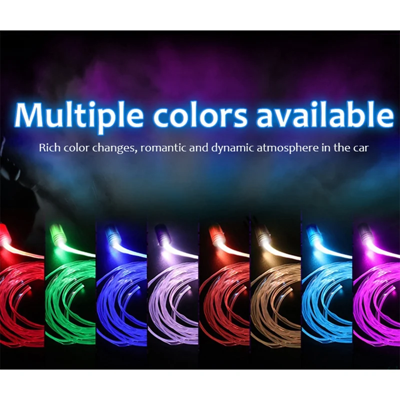 

9 In 1 RGB Atmosphere Light LED Interior Decoration Lamps with 8M Strip Light By App Control Door Bowl Atmosphere Lights