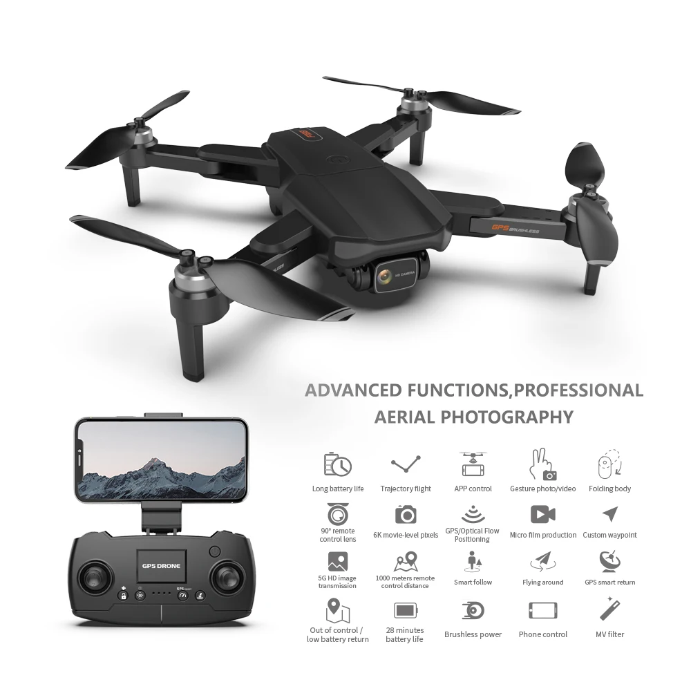 

F188 GPS Drone 6K HD Camera 5G WIFI Professional Aerial Photography Brushless Foldable Quadcopter RC Distance 1000m Helicopter