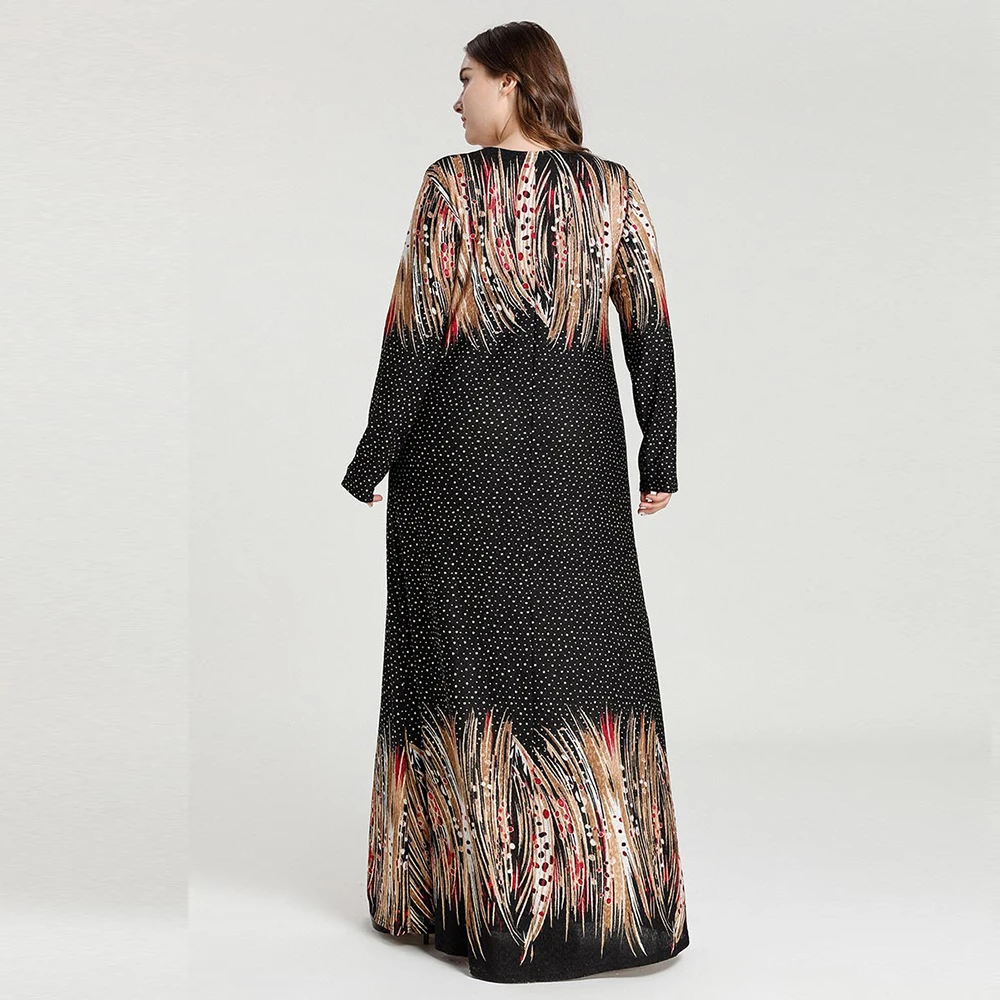 2023 Oversized Pakistani Dress Shalwar Kameez Muslim Long Sleeve Dresses Women Ramadan Robe Dubai Turkish Islamic Arabic Robe