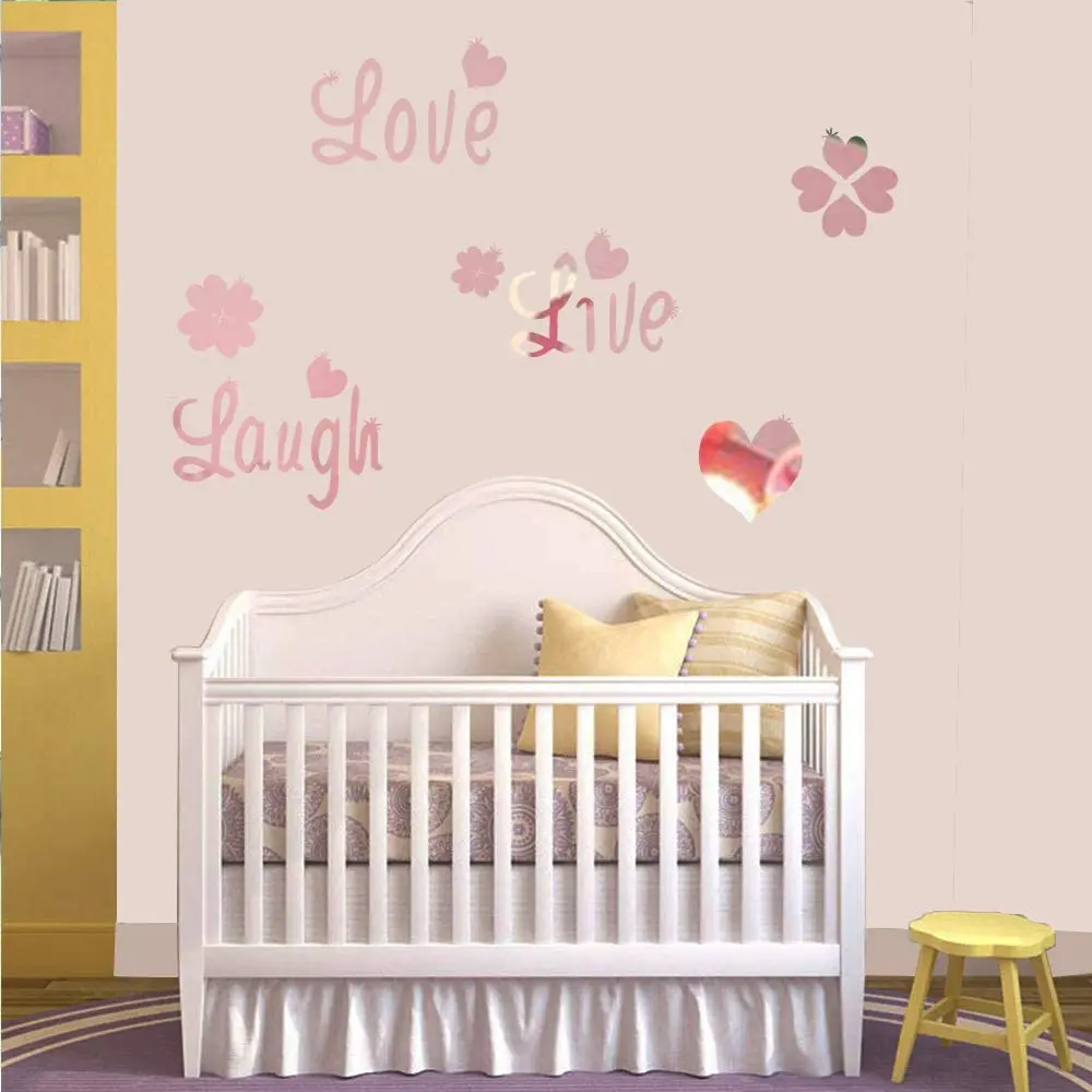 

2022 New Mirror Wall Stickers Children's Room Decorative Mirror Stickers Acrylic 3D Decorative Stickers Wall Decoration