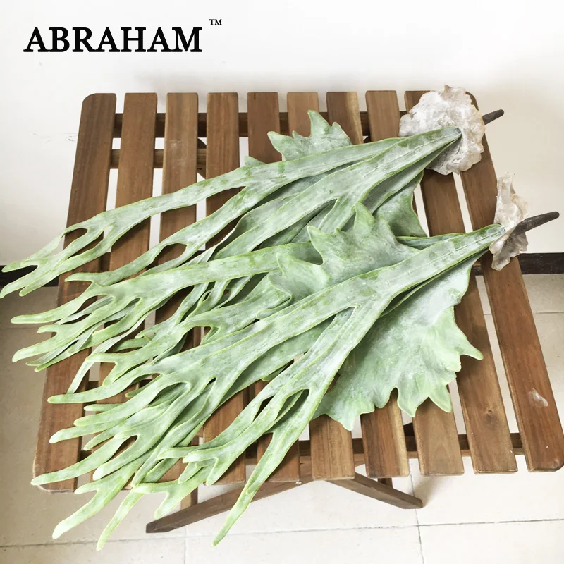 

75 см подвесное растение тропический искусственный папоротник трава листья ротанга Пластиковые оленьи лозы для домашнего сада Рождественс...