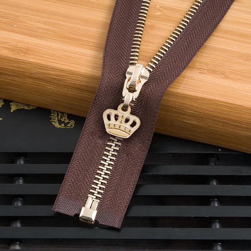 coffeegold85cm 1 шт. 85 см 120 см 5# Корона металлическая молния экологически чистое открытое пальто куртки застежки-молнии для шитья одежды молнии DIY ремесло KY964 - Цвет: coffeegold85cm
