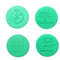 natural leaf plants pattern resin soap stamp mold chapter natural handmade seal 4cm acrylic mini diy soap stamp chapter