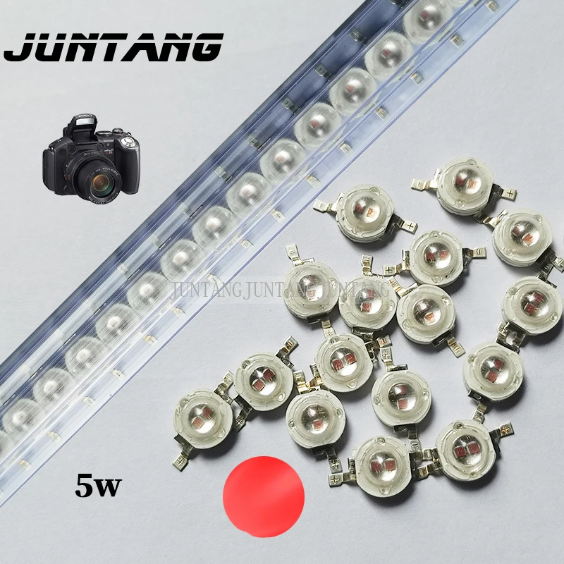 

10pcs 5W620nm-630nm red light dual-core 42mil high-power imitation lumen lamp beads 5W red light bulk supply