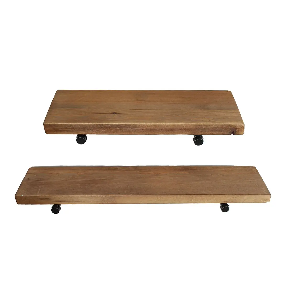 

24/36" Rustic Industrial Pipe Shelf Bracket Floating Wooden Board Wall Mounted Holder With board