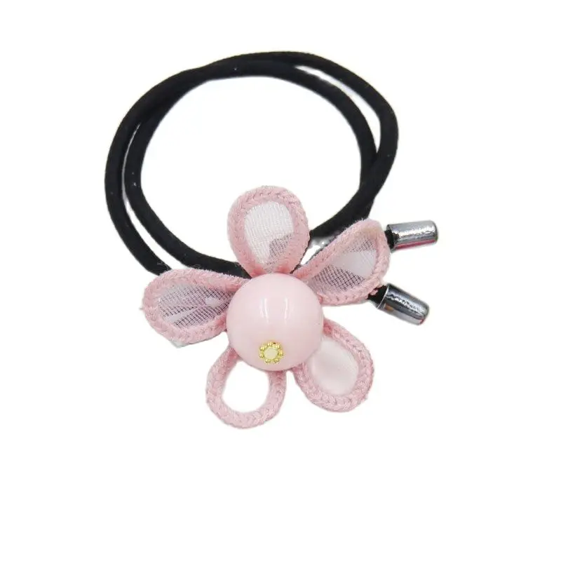 1 шт. креативные эластичные ленты для волос из сетчатой пряжи с цветами игрушки