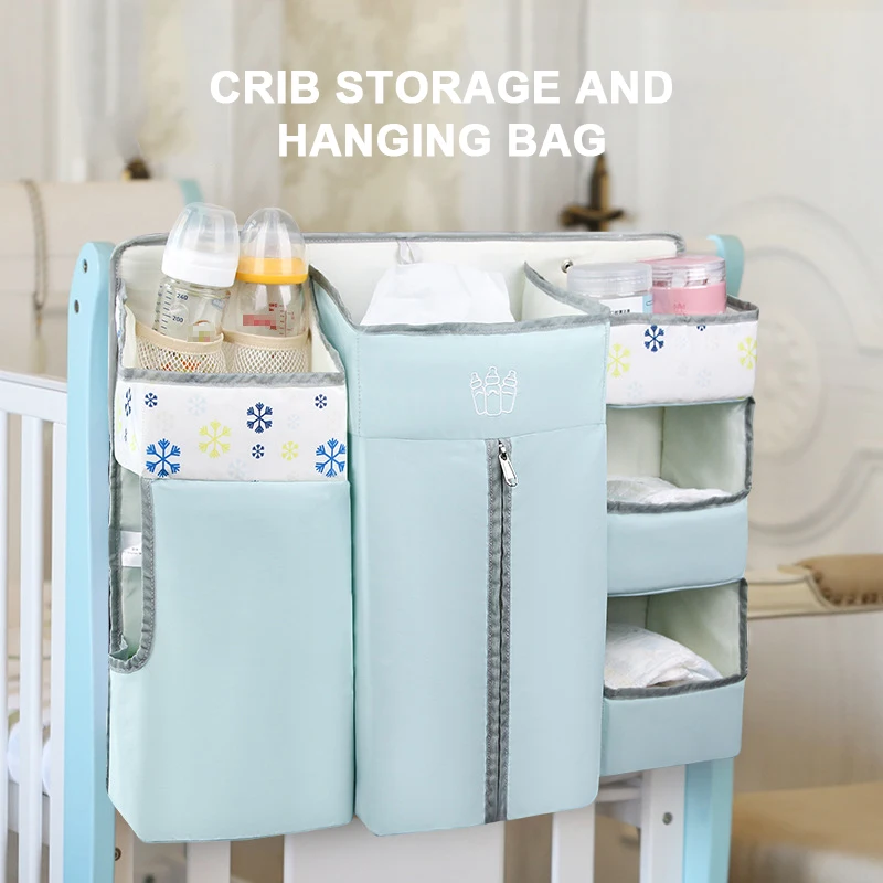 

Bedding Sets Baby Storage Organizer Crib Hanging Storage Bag Caddy Organizer for Baby Essentials Bedding Set Diaper Storage Bag
