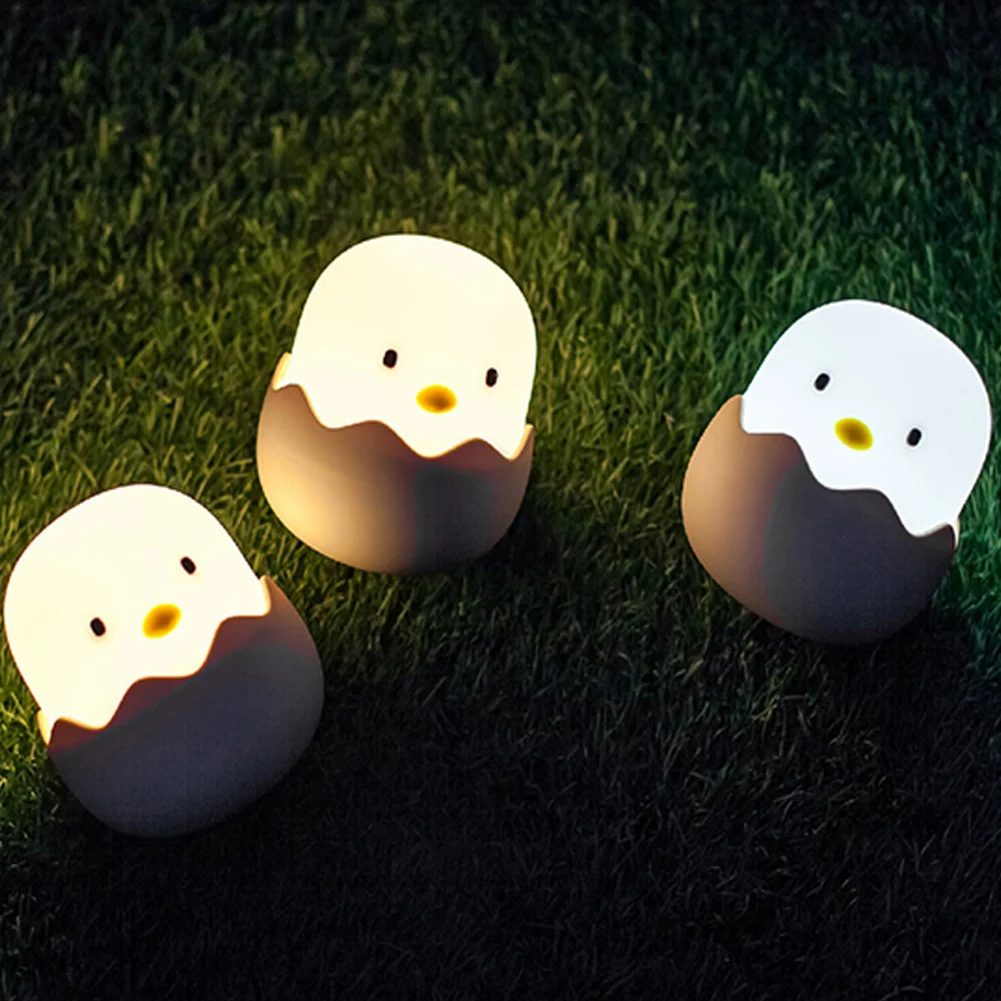 

LED Children's Night Light For Kids Soft Silicone Stepless Dimmable Touch Switch Bedside Lamp USB Rechargeable Cute Animal Lamp
