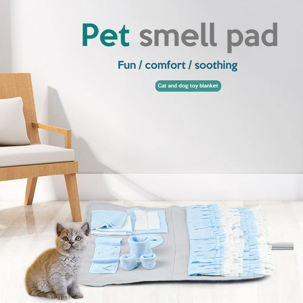 

Pet Dog Snuffle Mat Nose Smell Training Sniffing Pad Slow Feeding Bowl Food Dispenser Carpet Relieve Stress Puzzle Toys Training