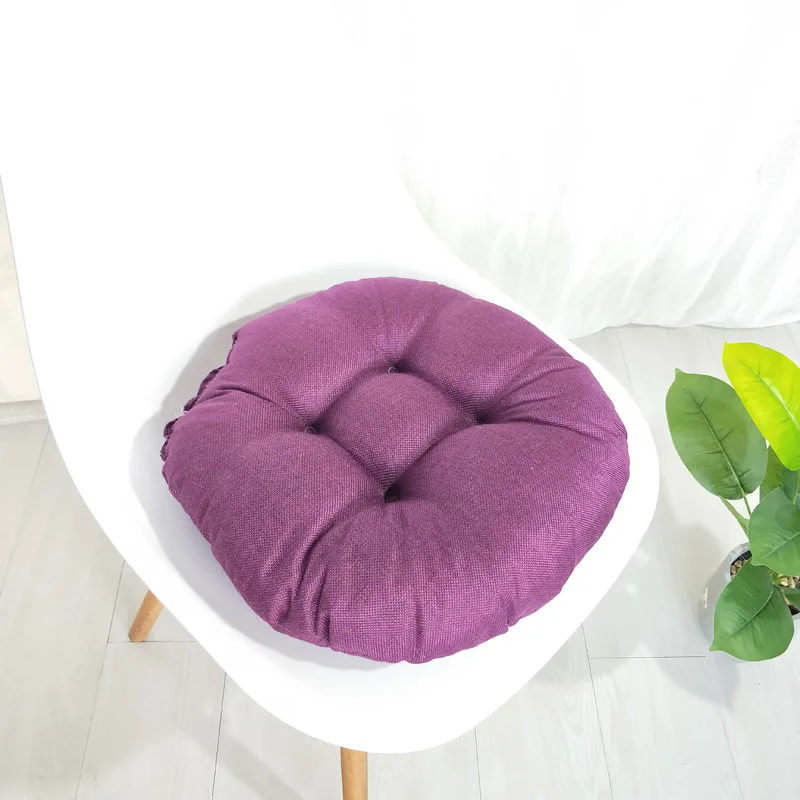 Утолщенный круглый однотонная подушка для обеденного офисного стула мягкий