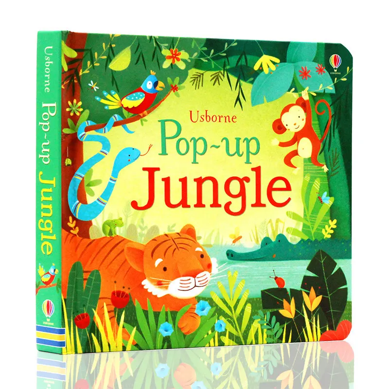 Usborne всплывающие джунгли английский образовательный 3D лоскут картины книги