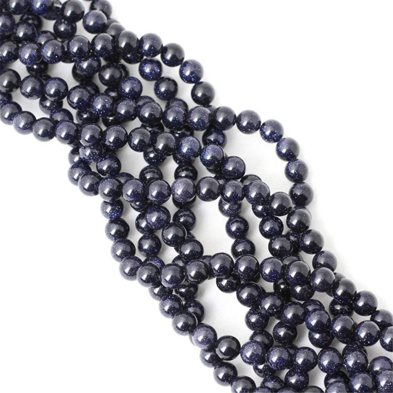 Бусины круглые 4/6/8/10 мм Голубой песок