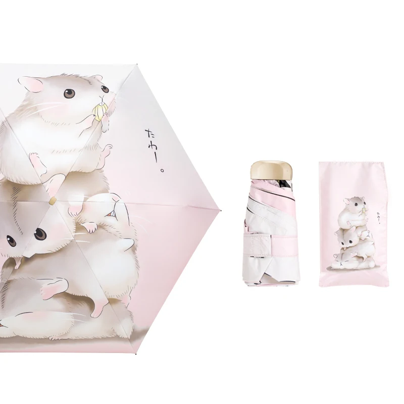 Зонт от дождя для женщин заводской с мультяшным котом на заказ складной зонт