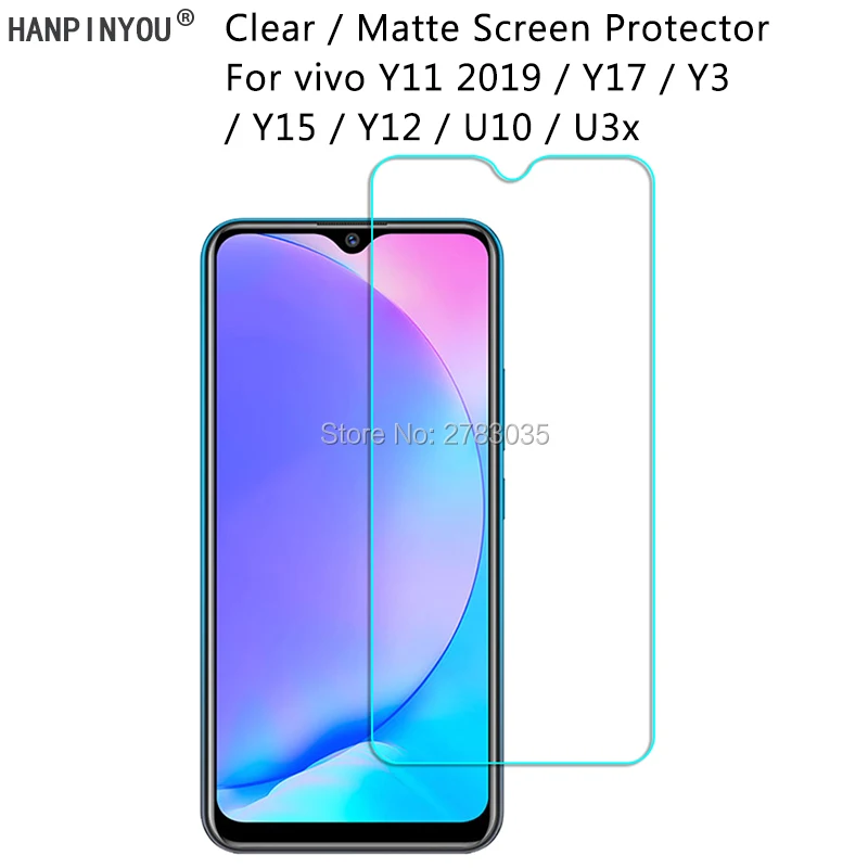 ДЛЯ vivo Y11 2019 / Y17 Y3 Y15 Y12 U10 U3x прозрачная глянцевая/Антибликовая матовая защитная