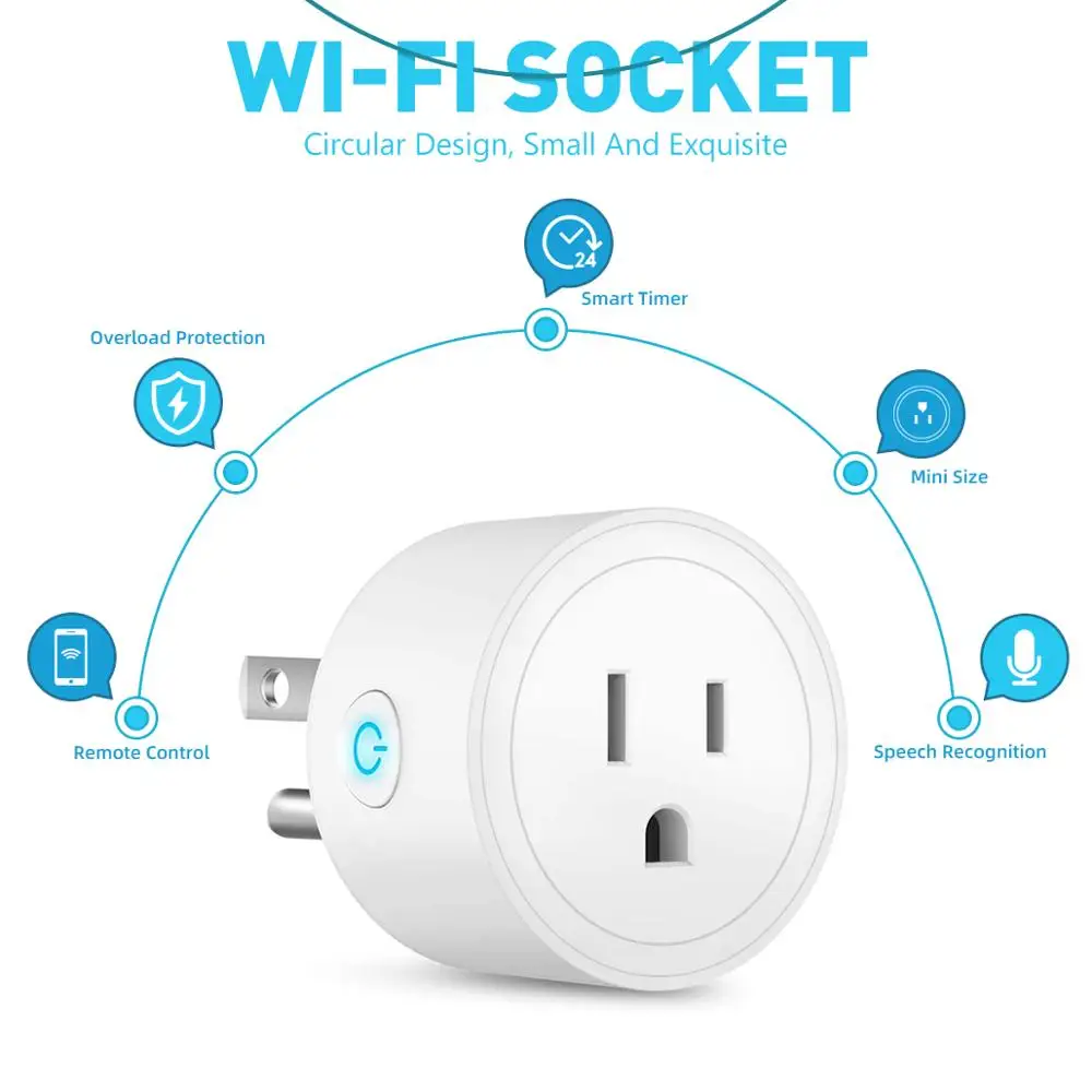 Умная розетка WiFi переключатель беспроводное питание штепсельная вилка США