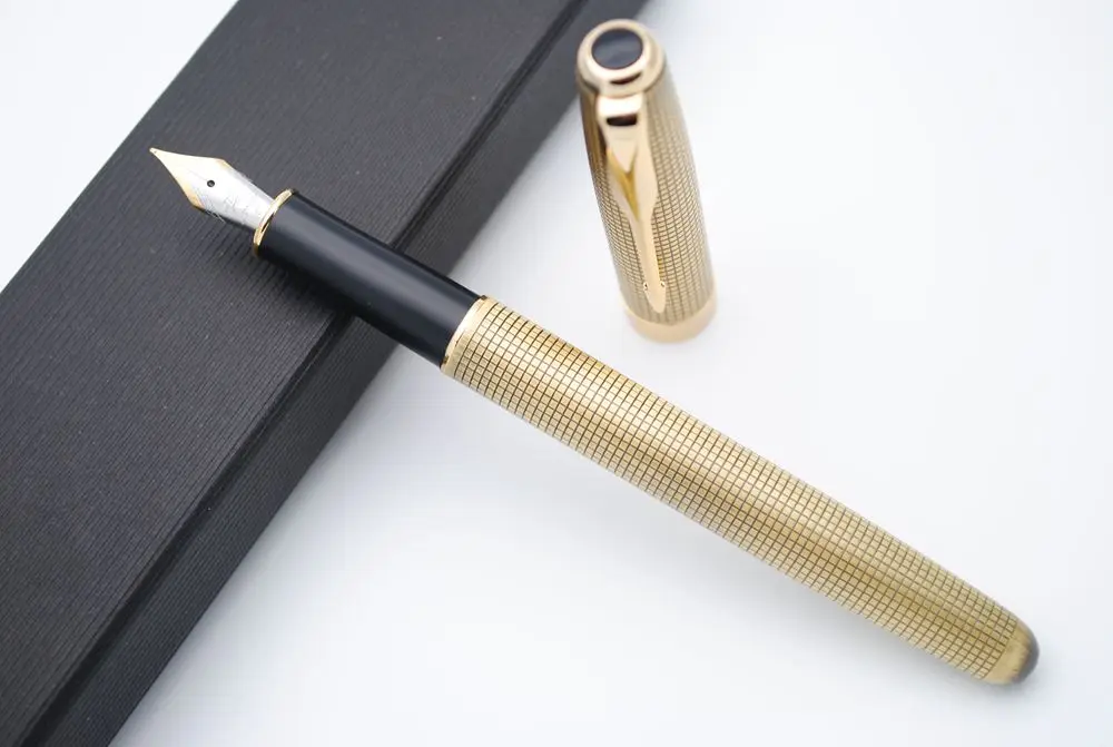 JINHAO 601a Ретро кольчуга авторучка F чернильная ручка NIB