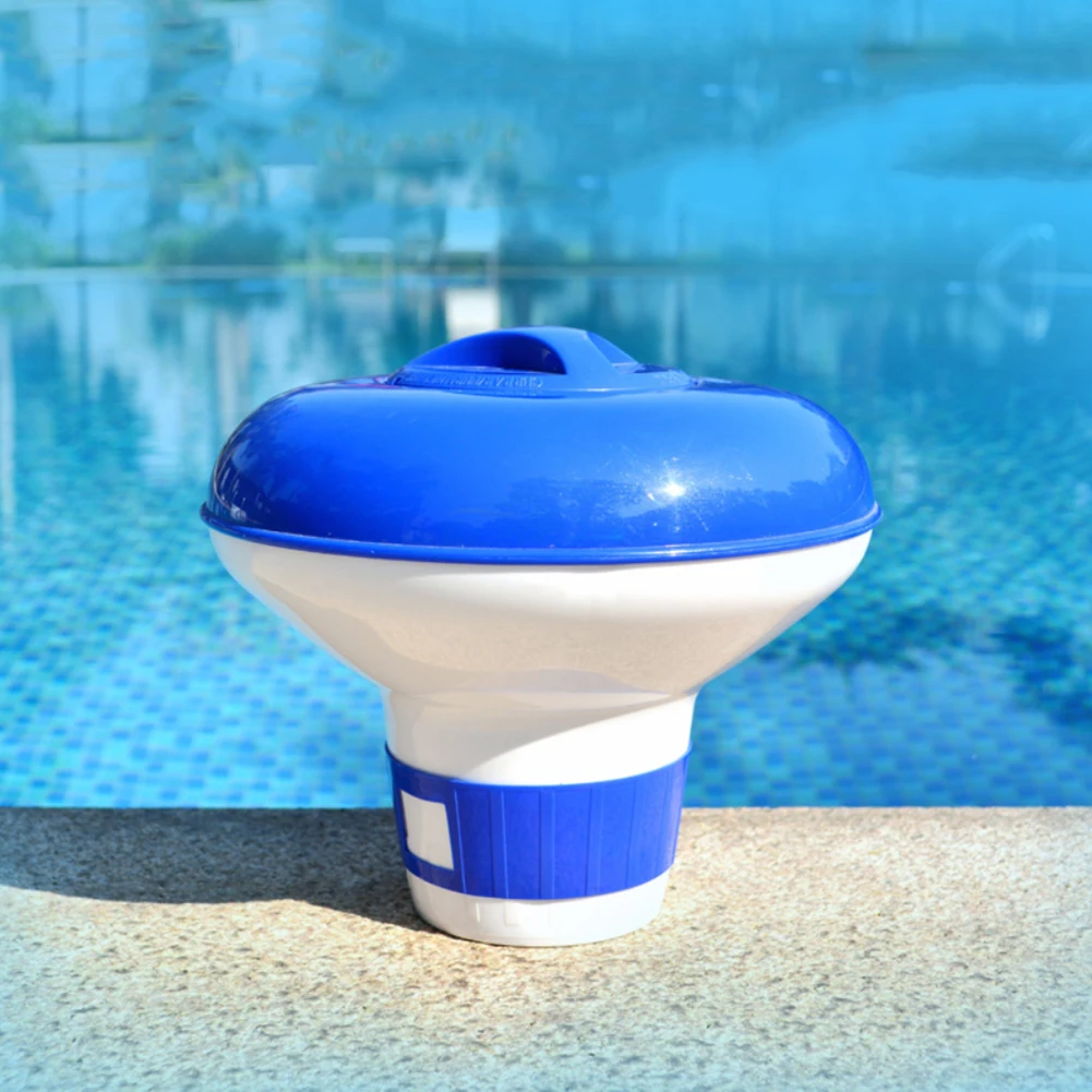 5 дюймов Большой синий и белый плавающий бассейн хлора диспенсер бром таблетки