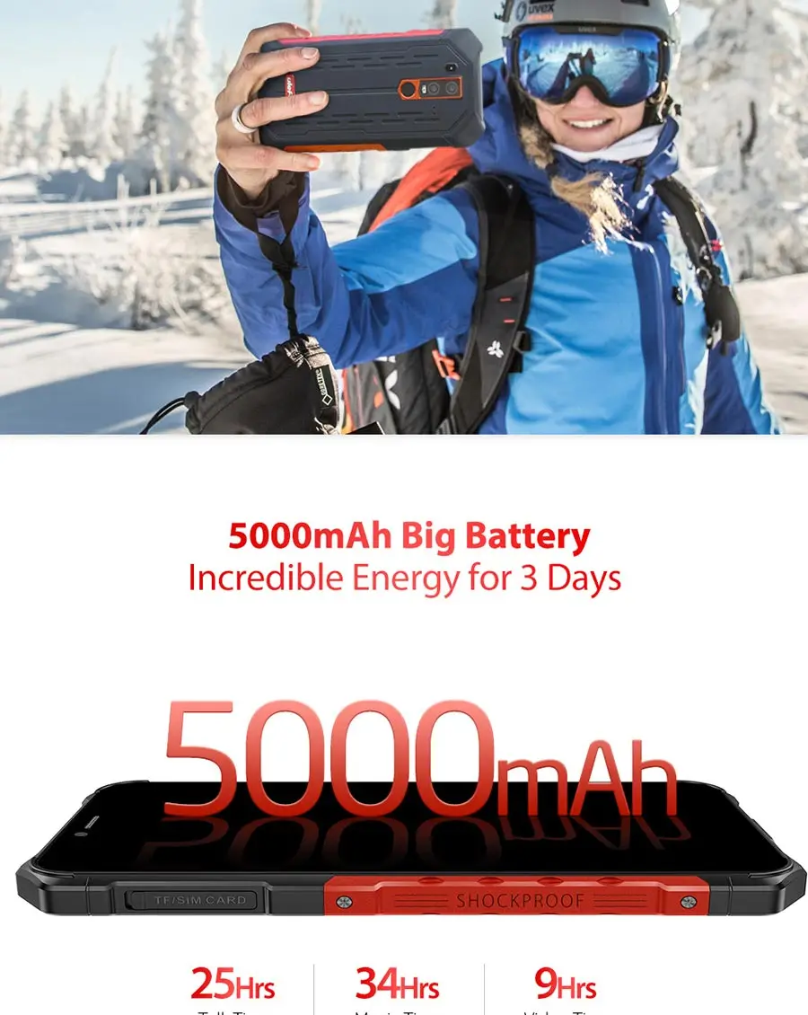 Ulefone Armor 6E Android 9,0 6," IP68 Водонепроницаемый Helio P70 4G+ 64G для распознавания лица NFC Беспроводная зарядка прочный мобильный телефон