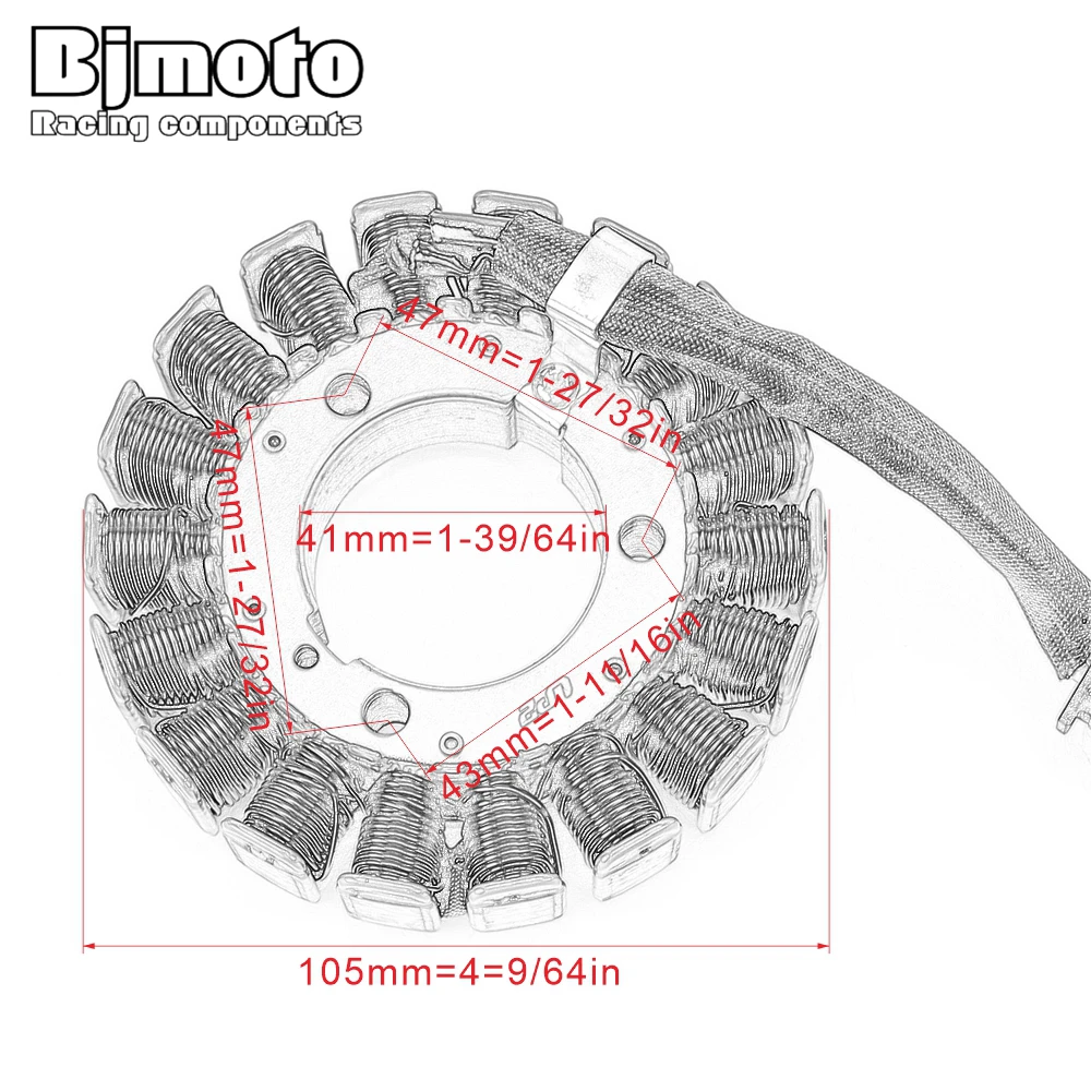 

BJMOTO Motorcycle Ignition Stator Coil For Yamaha FZ6 FZ6N FZ6S FZ6NS Naked FZ6 S2 NHG SA Fz6 SAHG SHG SW NA FAZER S2 Naked ABS