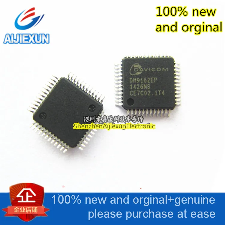 10Pcs 100% New and original DM9162EP Ethernet transceiver chip DM9162 QFP48 10/100 Mbps Fast Physical Layer large stock - купить по