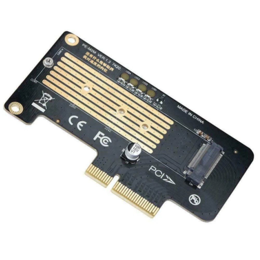 SSD к PCI-E 4X высокая скорость для настольной передачи с адаптером-перегородкой M2 MKey NVME Профессиональная печатная плата конвертер карты