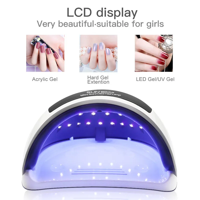 Светодиодсветодиодный лампа для ногтей 96 Вт фототерапии SUN H3 Plus УФ светодиодный