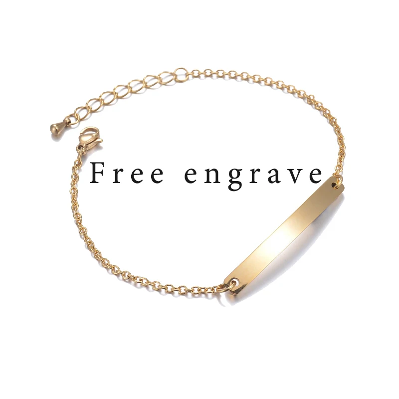 Креативные браслеты UZone с именем на заказ из нержавеющей стали гравировкой