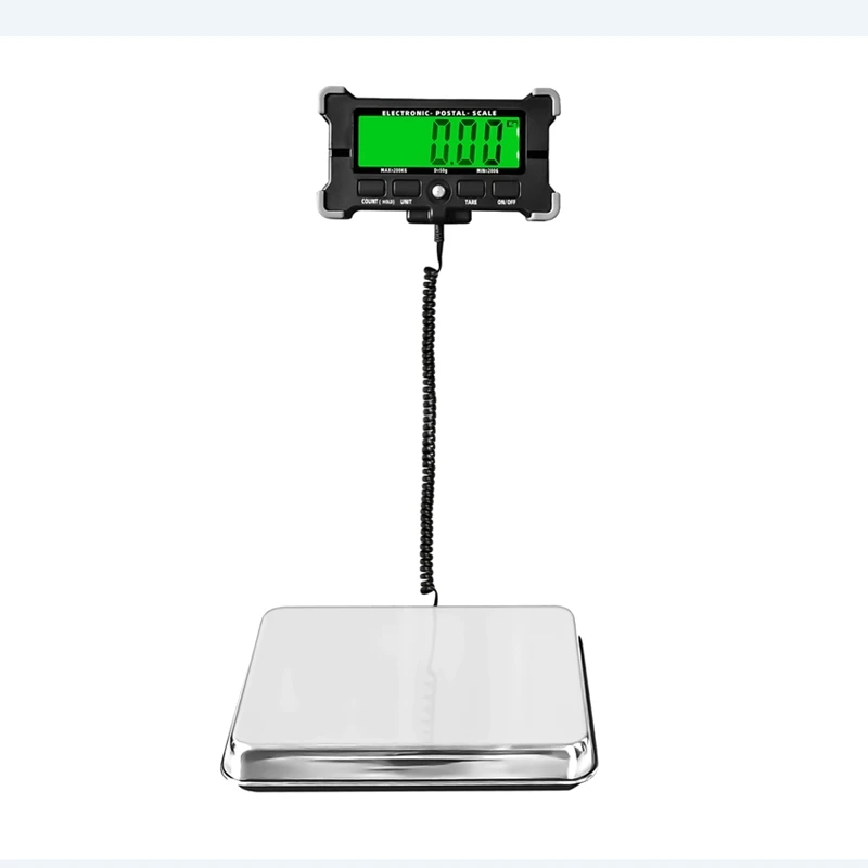 Portable 200KG Electronic Parcel Scale Stainless Steel Large Platform Digital LCD Weighing Balance For Postal Warehouse Express |
