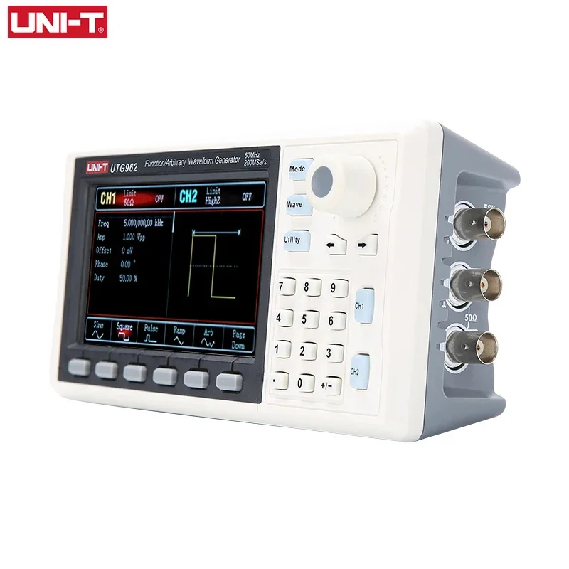 

UNI-T Function Arbitrary Waveform Generator Signal Source Dual Channel 200MS/s 14bits Frequency Meter 30Mhz 60Mhz UTG932 UTG962
