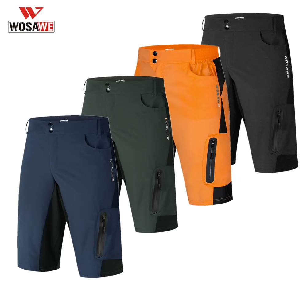 

Мужские мотоциклетные шорты WOSAWE, водонепроницаемые дышащие короткие брюки для горных и внедорожных велосипедов