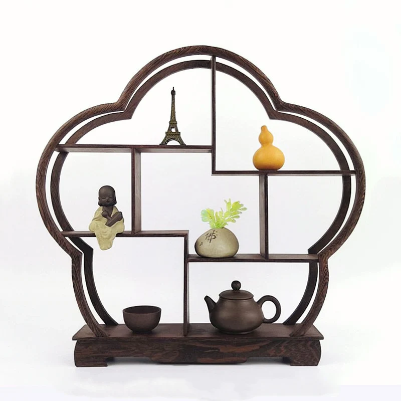 zq  Furniture Door Frame Duobao Rack Teapot Shelf Frame Ornament Rack Small Curio Box