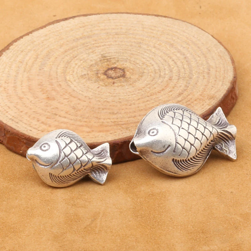 Wholesale S925 Sterling Silver DIY Accessories Thai Handmade Cute Fish Bracelet With Cloud Beads