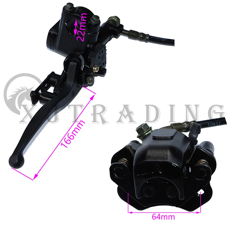 

Rear disc brake master cylinder hydraulic caliper assembly 160mm brake disc for China 50cc 70cc 90cc 110cc 125cc ATV Quad