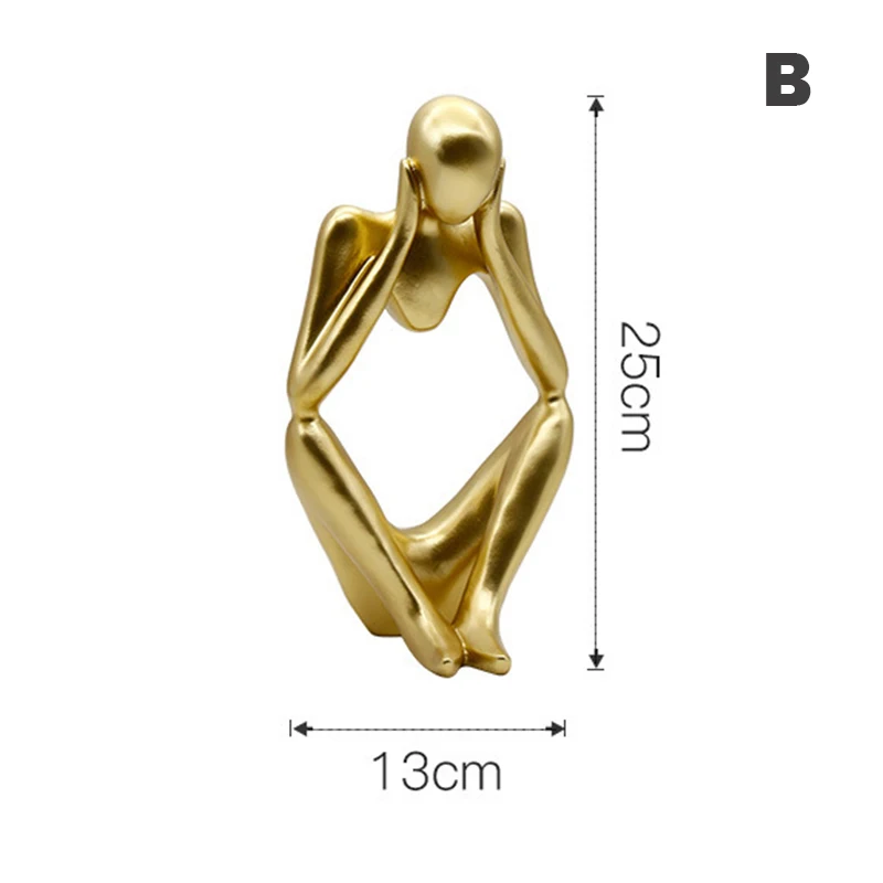 

Modern Home Decor Resin Abstract Thinker Statue For Desktop Decoration Simple Sculptures Figurine Hotel Office Desk AC889