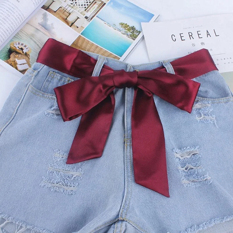

Ladies Belt Scarves Waistband Street Snap Fashion Narrow Strip Lengthen Accessories Hair Bands Chain Printing Bags Waist Ribbon
