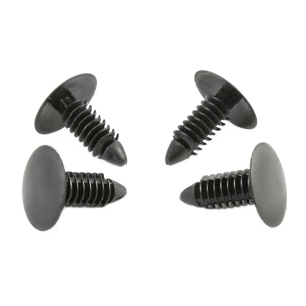 

Plugs Bumper Set Of 4 Clips 7mm Hole Black Cover Holes License Plate Parts